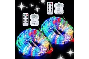 2 Pack JMEXSUSS Battery Powered Lights String Christmas String Lights for Outdoor Decoration
