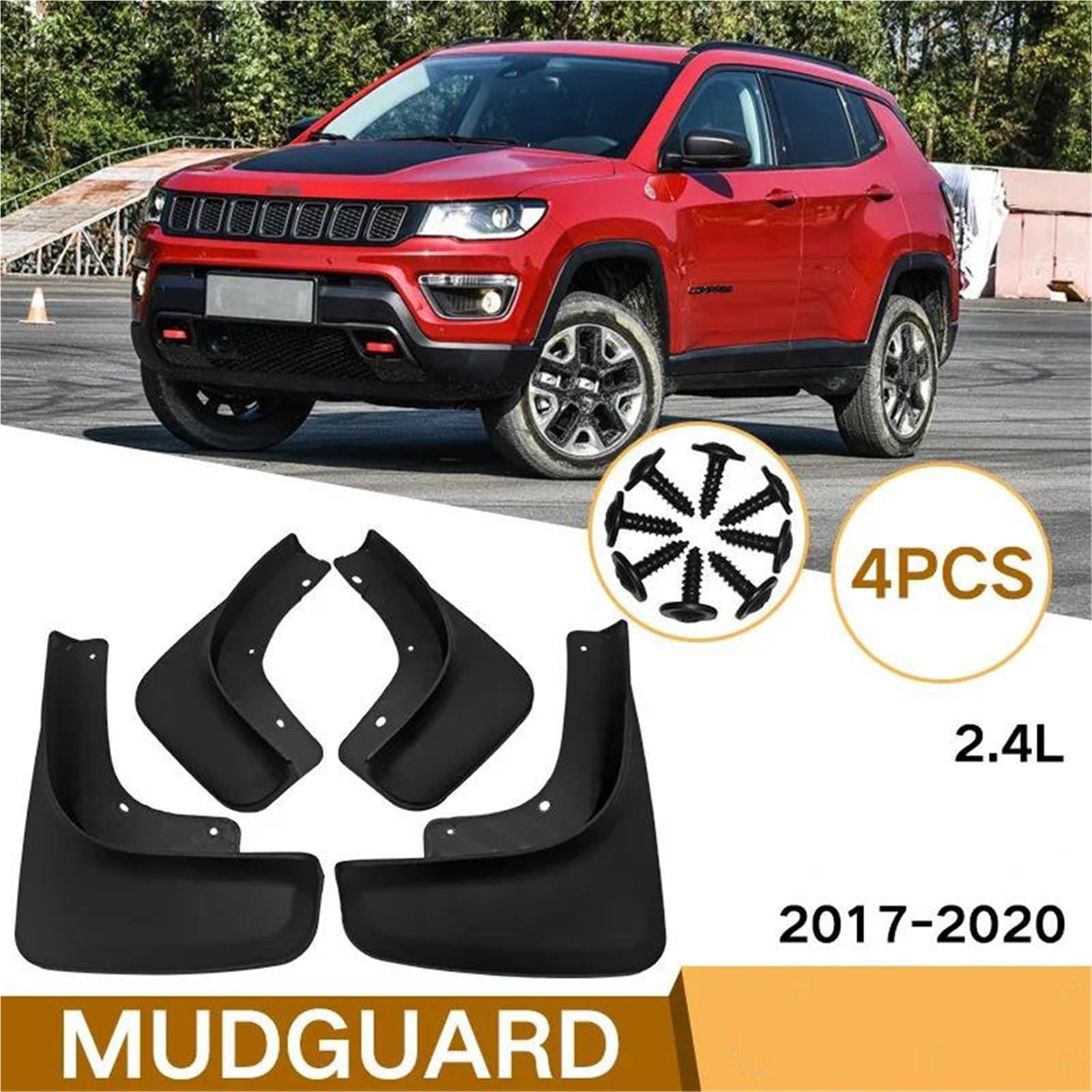 Auto Vorne Hinten Spritzschutz Für Jeep Für Kompass 2017 2018 2019 2020 2021 2022 2023 2,4 L Auto Kotflügel Fliesen