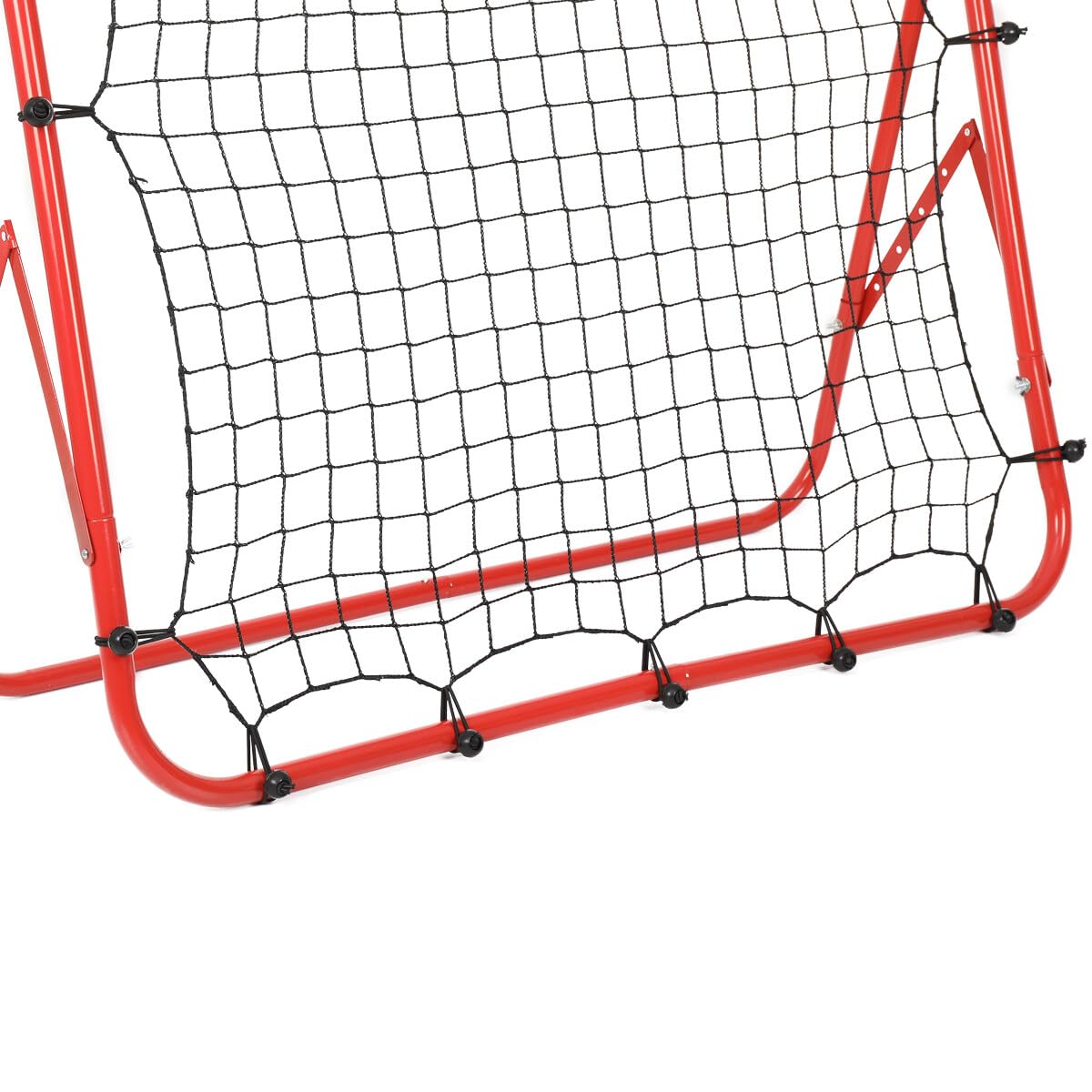 Fußball-Übungshüpfnetz Fußball Rebound Netz Rebounder Kinder und Jugendliche Solo Rebound Kick Trainer für Fußball Training 100x100cm,Rot