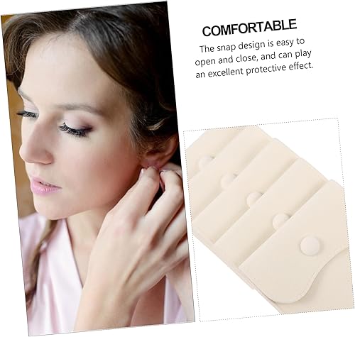 Miniatura 7 de Holibanna 10 bolsas de envoltura de viaje, bolsa de almacenamiento de viaje, organizador de collares, bolsas de joyería, bolsas de joyería para