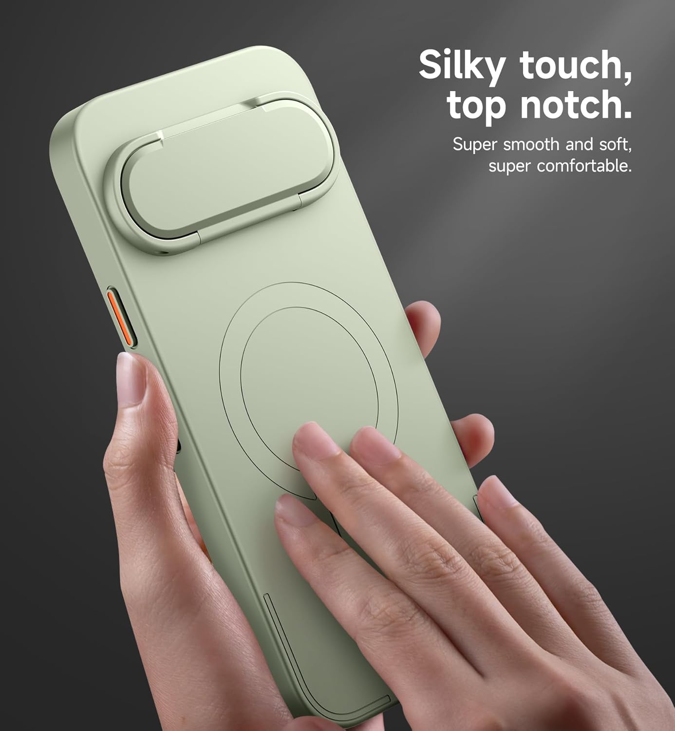 SURITCH for Google Pixel 10/10 Pro Phone Case, Compatible with MagSafe, Protective Cover with Camera Cover & Adjustable Metal Kickstand for Pixel 10/10 Pro 2025 -Sage Green