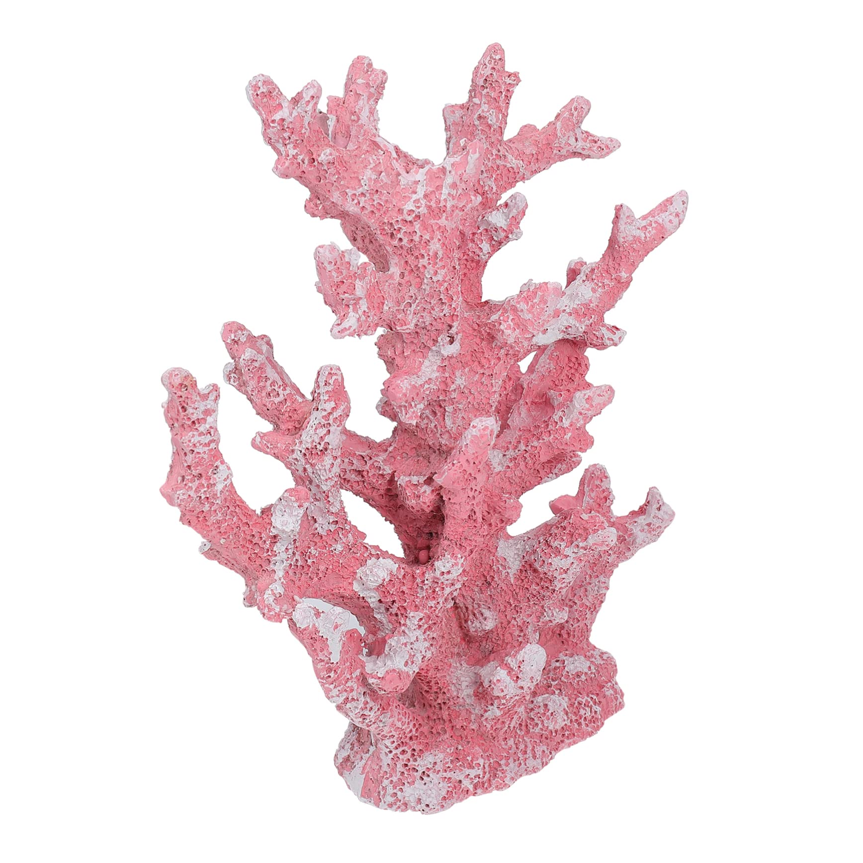 IMIKEYA Decoración de Coral Artificial para Acuario en Resina Rosa Estilo Mediterráneo, Adorno de Mesa Realista y Fácil de Cuidar para Decoración de Peceras