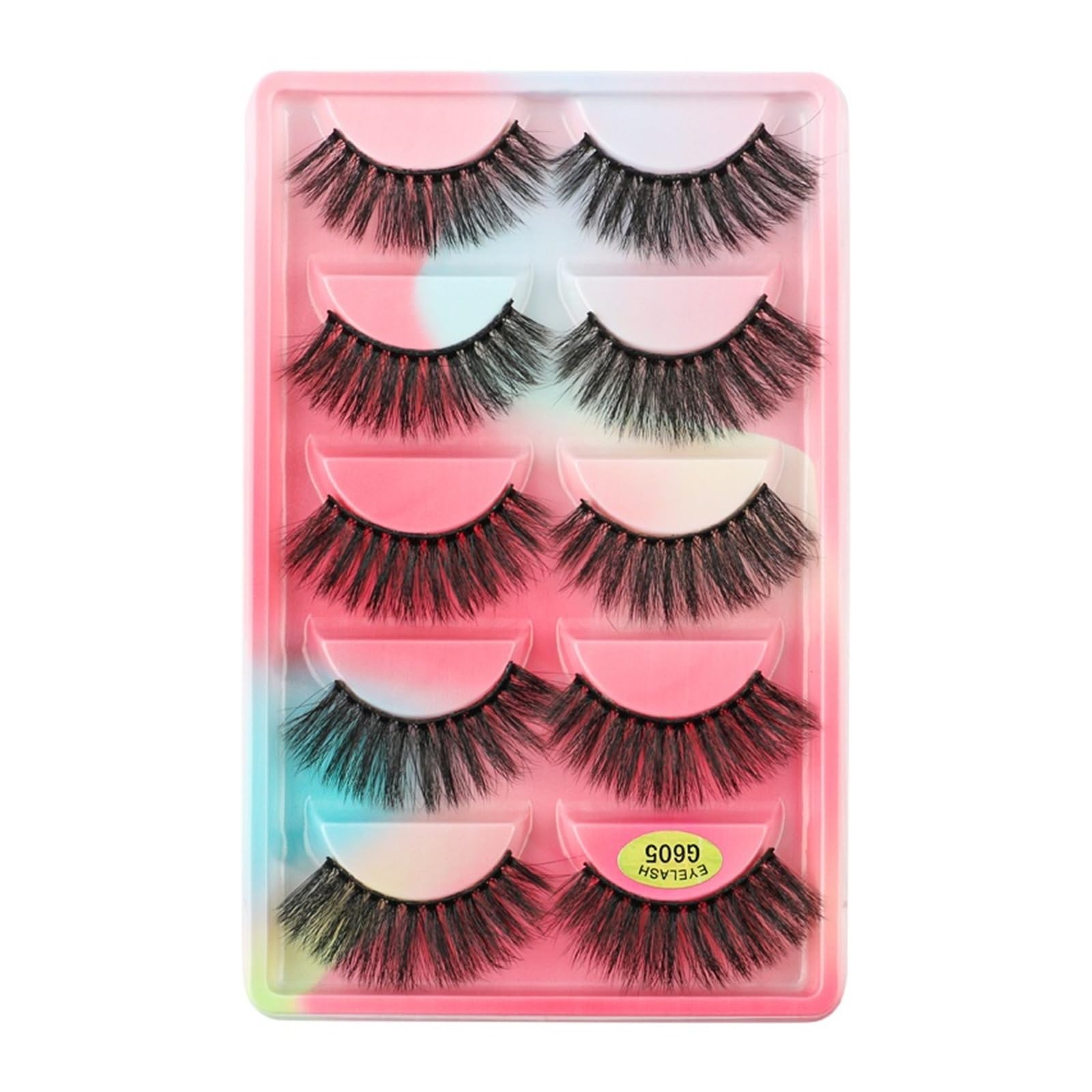 UAMOU Lashes 10 20 50 100 Boxes Mink Eyelashes 5 Pairs Natural False Eyelashes Thick Fluffy Faux Cils