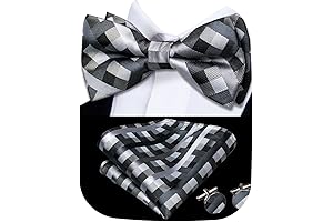 Meticulously Woven Bowtie and Pocket Square Set for Dapper Gents
