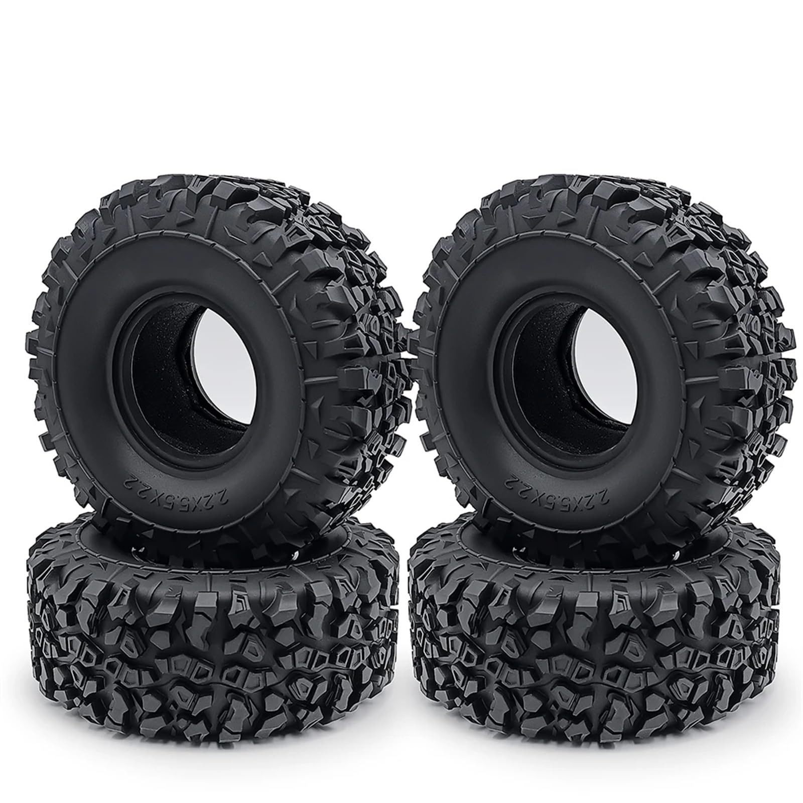 Neumáticos RC para Axial para SCX10 90046 AXI03007 TRX4 TRX6 D90 para Wraith 1/10 Piezas De Coche Trepador Control Remoto 4 Uds Neumáticos Goma 2, Pulgadas Y 140mm