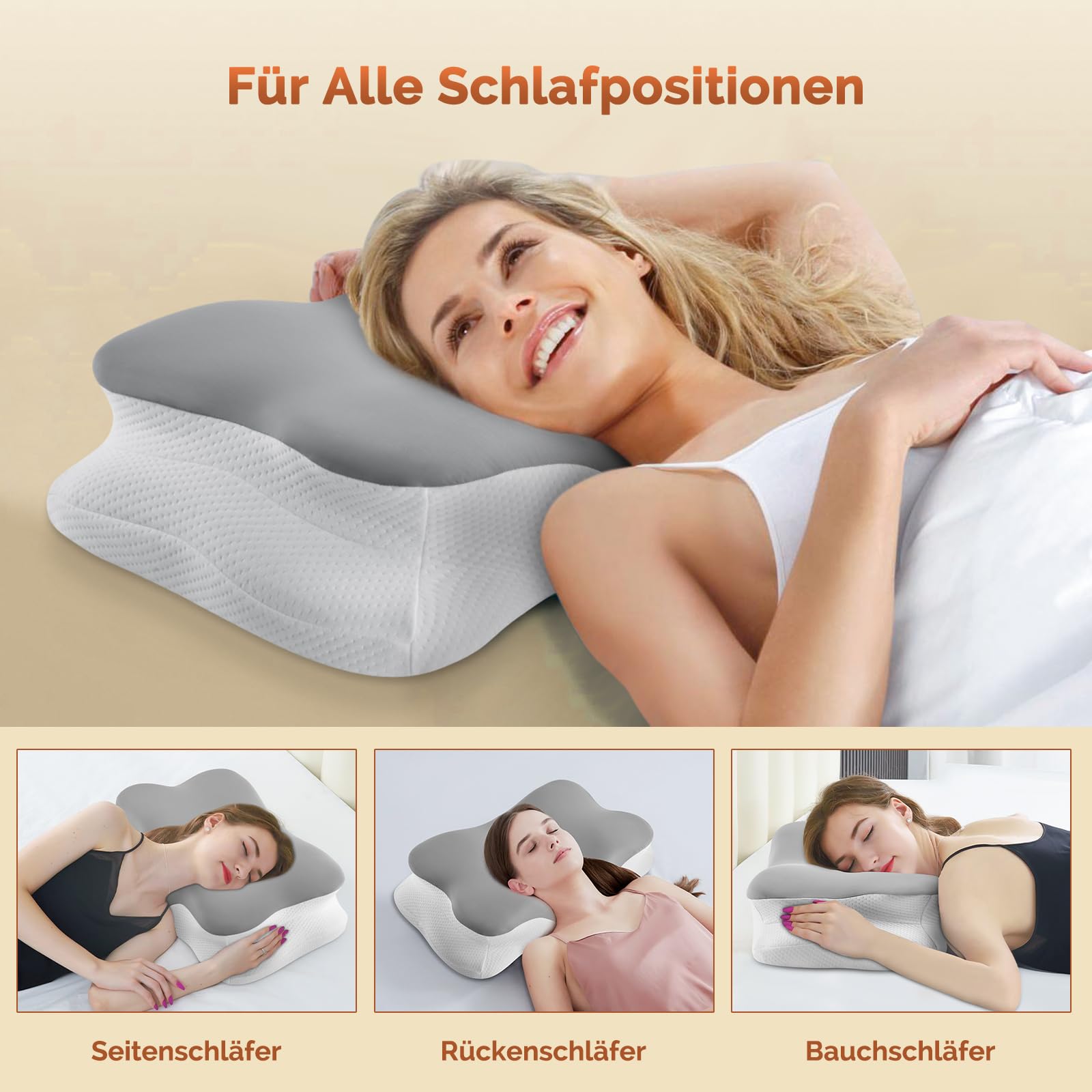 LOFTER Oreiller Coussin Memoire de Forme,Oreiller Ergonomique Cervical