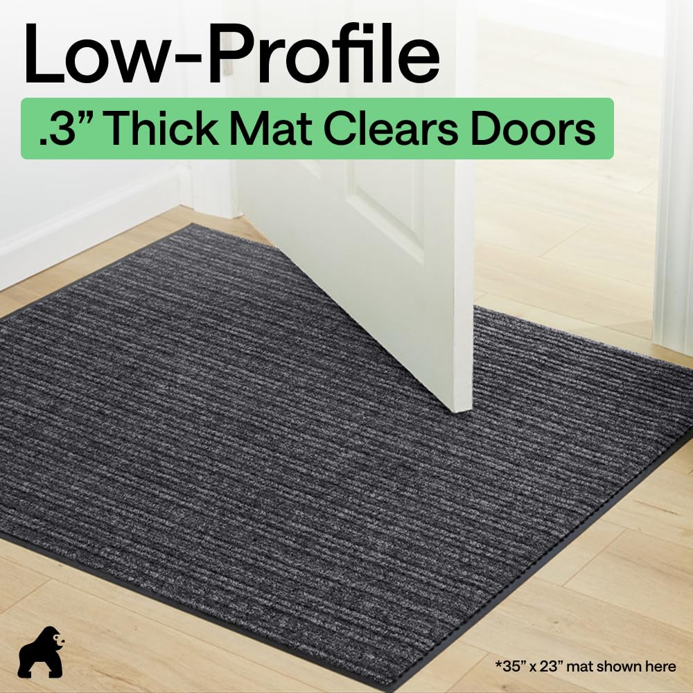 GORILLA GRIP Traffic Guard Indoor Outdoor Heavy Duty Door Mat, 35x23 Gray — Amazon image 9