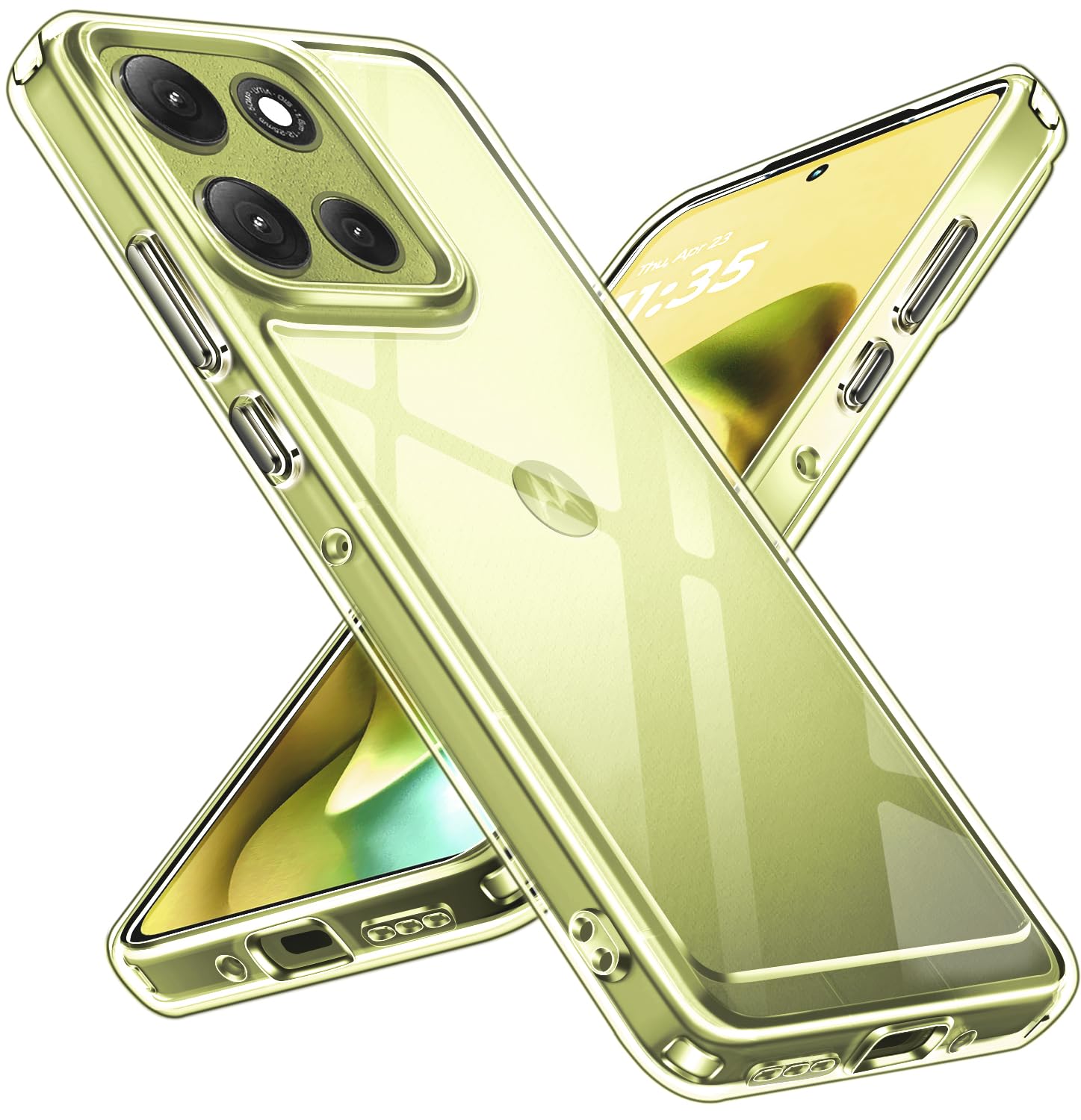 iVoler Anti Ingiallimento Chiaro Cover per Motorola Moto Edge 50 Pro, [ Antiurto