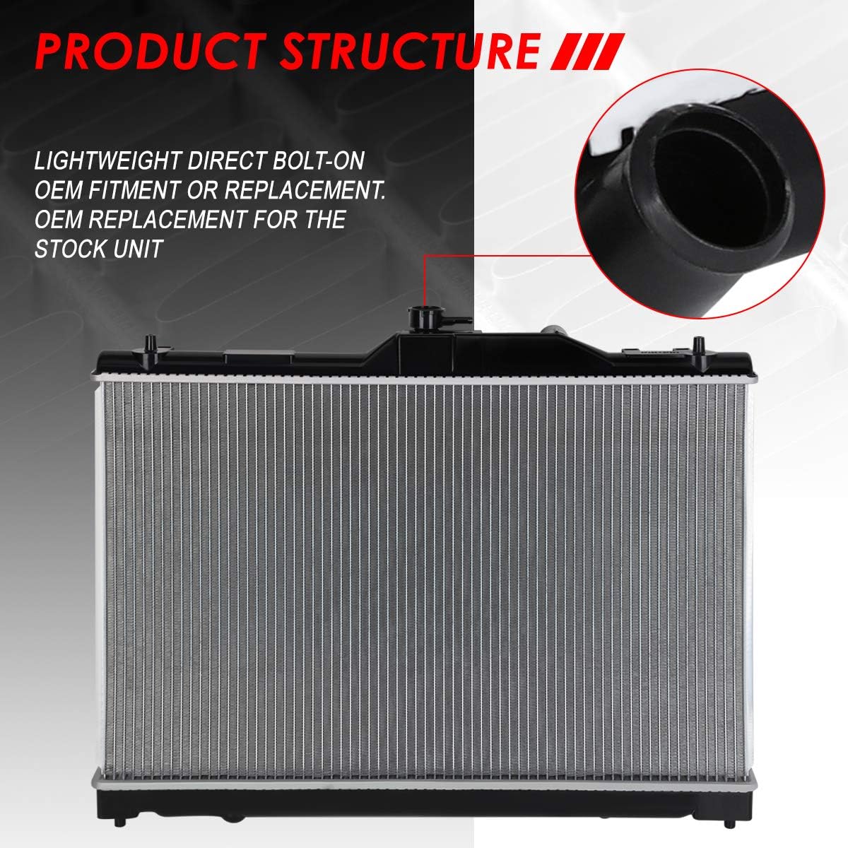 Auto Dynasty Radiator Compatible with 1991-1995 Acura Legend AT, DPI 1278 Factory Style 1-Row Cooling Radiator