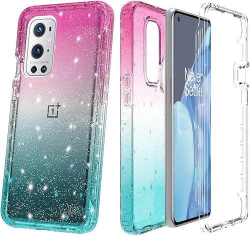 Miniatura 6 de Funda diseñada para OnePlus 9 PRO con purpurina de cuerpo completo 1+9 Pro, absorción de golpes, antiarañazos, resistente, duradera, protección