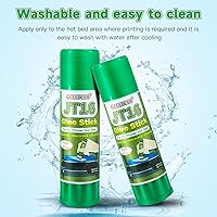 Vista 6 de Barras de pegamento para impresora 3D, pack de 3, adhesión perfecta en la primera capa, previene deformaciones en la cama caliente, liberación fácil