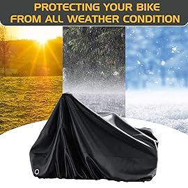 MOONCOOL Adult Tricycle Cover Trike Cover, 3 Wheeled Bicycle Bike Cover for Outdoor Storage Waterproof, Dust Wind Proof for Bikes
