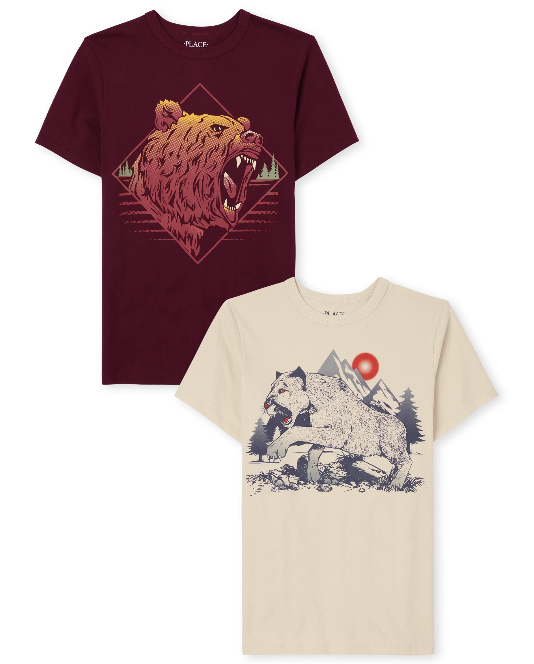 The Children's Place - Camisetas gráficas de Manga Corta para niño