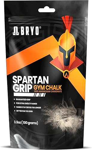 BRYO Spartan Grip - Recambio de bolsa de tiza suelta, 3.5 onzas, tiza deportiva de alta calidad para mayor agarre, ideal para levantamiento de