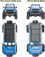 Vista 4 de Piezas de actualización de ensanchamiento del eje para TRX4M, 0.433 in más anchas en cada lado (delantero y trasero), piezas de actualización