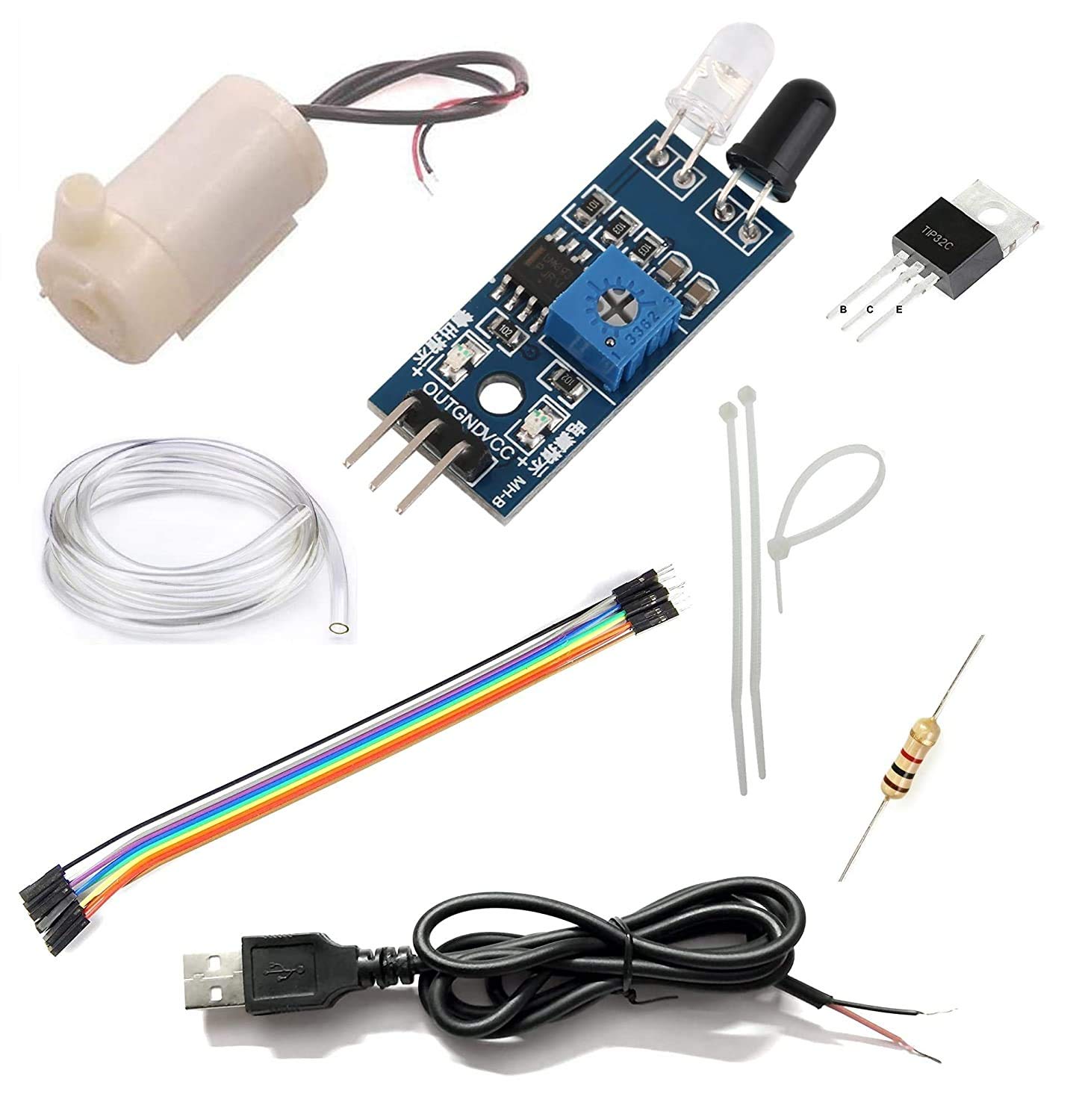 See full amazon price history chart for TechWiz DIY Kit for Automatic Sanitizer Dispenser Machine IR Sensor, Submersible Water Pump, Resistor, Power Cable, TIP32C Transistor, 6 Pieces -m-F Jumper Wire TechWiz DIY Kit for Automatic Sanitizer Dispenser Machine IR Sensor, Submersible Water Pump, Resistor, Power Cable, TIP32C Transistor, 6 Pieces -m-F Jumper Wire (B08KY8QTP2) Amazon Price History, Amazon Price Tracker