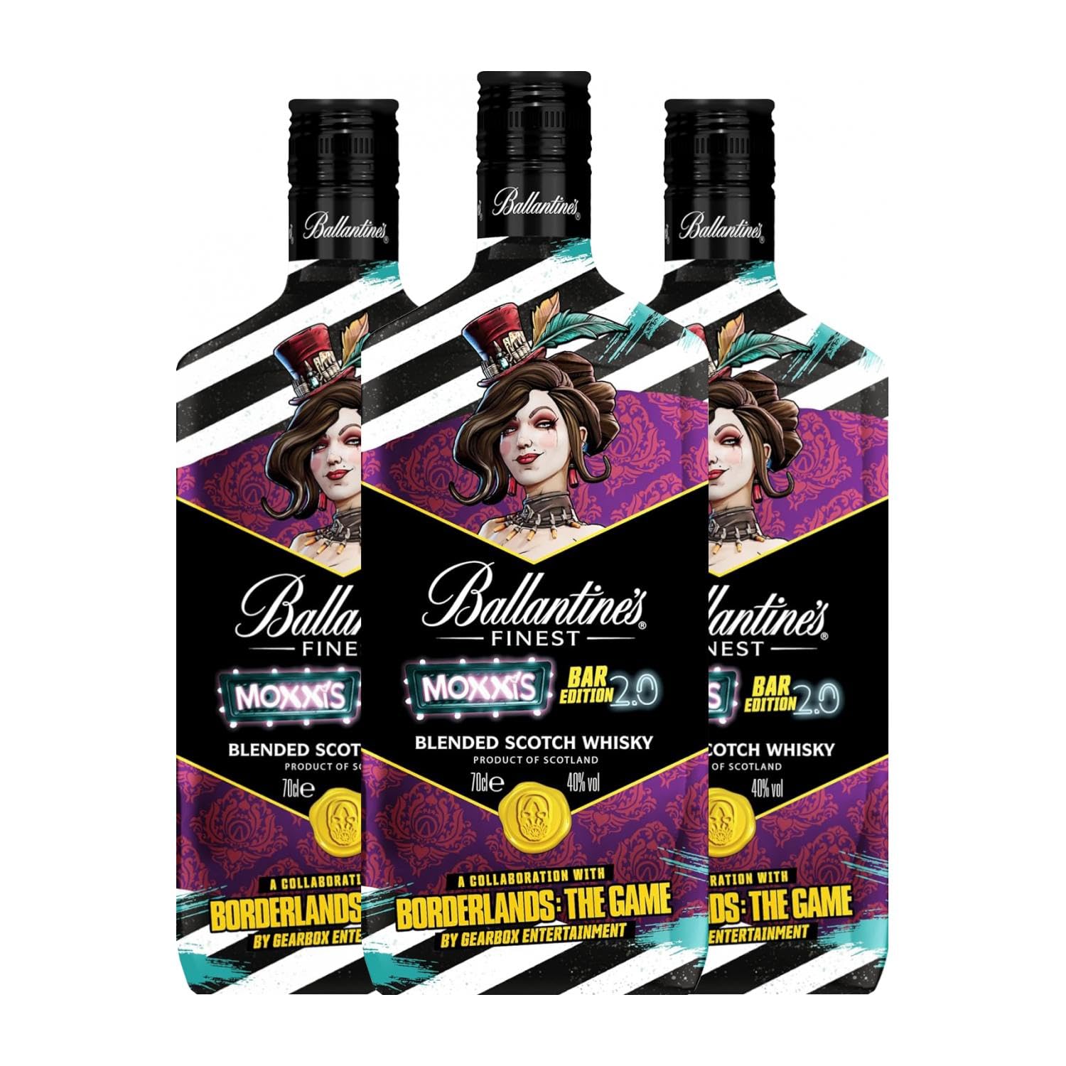 Whiskey Blended Ballantine's Borderlands The Game Bar Edition 2.0 70 cl (Karton mit 3 Flaschen von 70 cl)