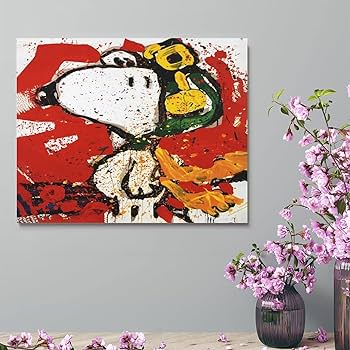 Amazon.co.jp: Snoopy スヌーピー 日本画 絵画 インテリア
