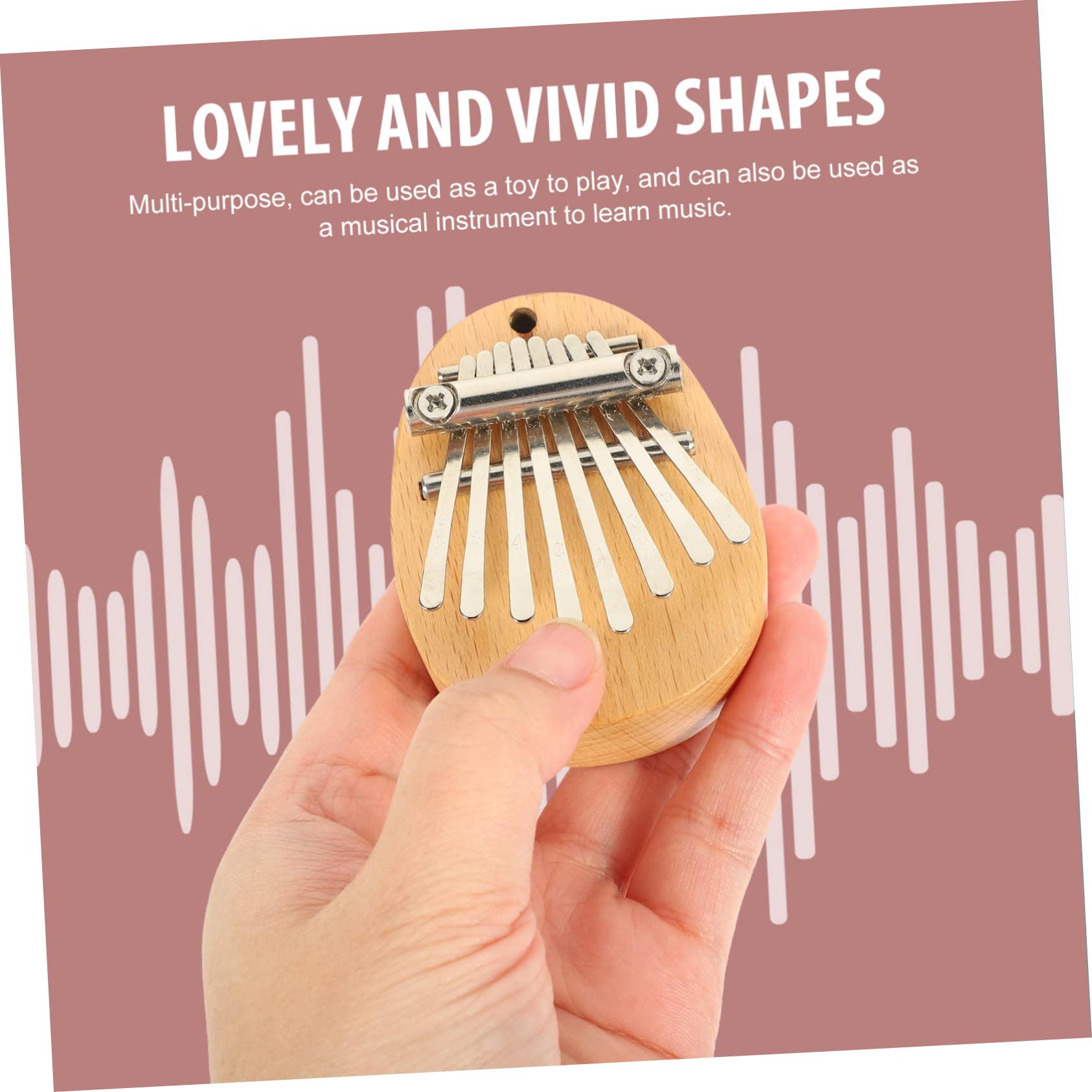 Alasum 5kawałki Miniaturowa Kalimba o Ośmiu Tonach Wygodny Instrument Muzyczny Dla Początkujących Ergonomiczny Zespół z Bukowego Drewna Przenośny Pianino Palce Doskonała Dla