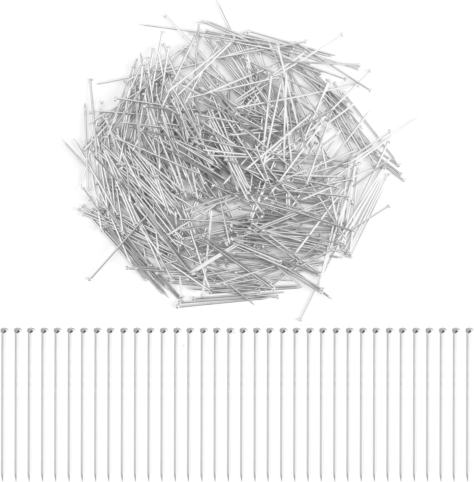 500pcs Épingles Droites à Coudre, Epingle à Tête Plate Couturiere ...