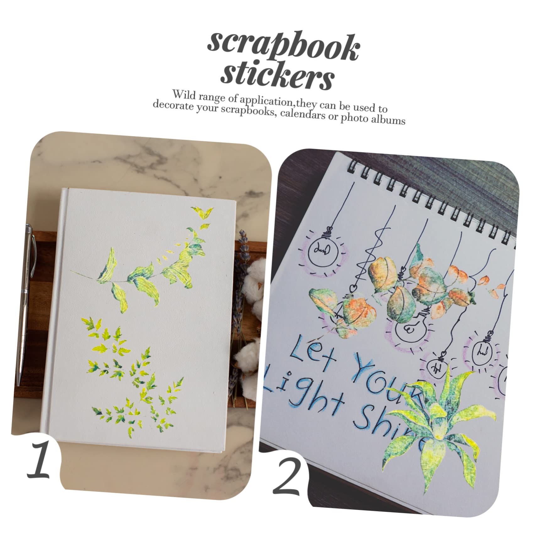 408piezas Pegatinas Decorativas De Plantas Adhesivas Para Scrapbooking y Manualidades Para Álbumes y Diarios