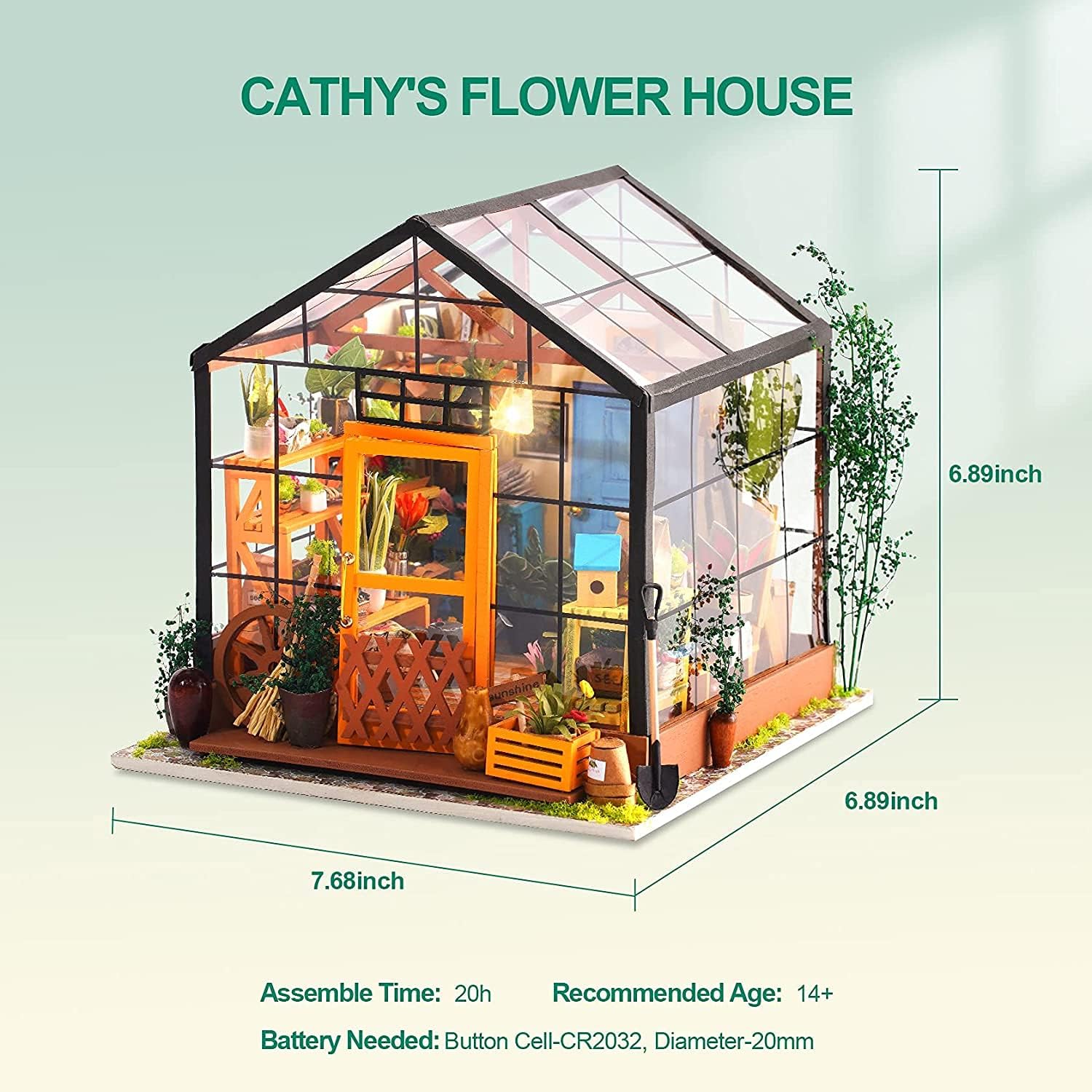 RoWood DIY Miniature Doll House Kit Candy House, Wooden Dollhouse Model