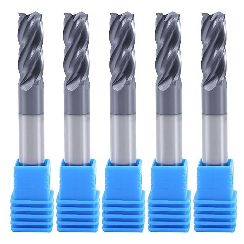 Miniatura 14 de ISB Juego de brocas de carburo cuadrado de 5/32 pulgadas, 4 flautas de acero de aleación de aceros endurecidos/aluminio/cobre, adecuadas