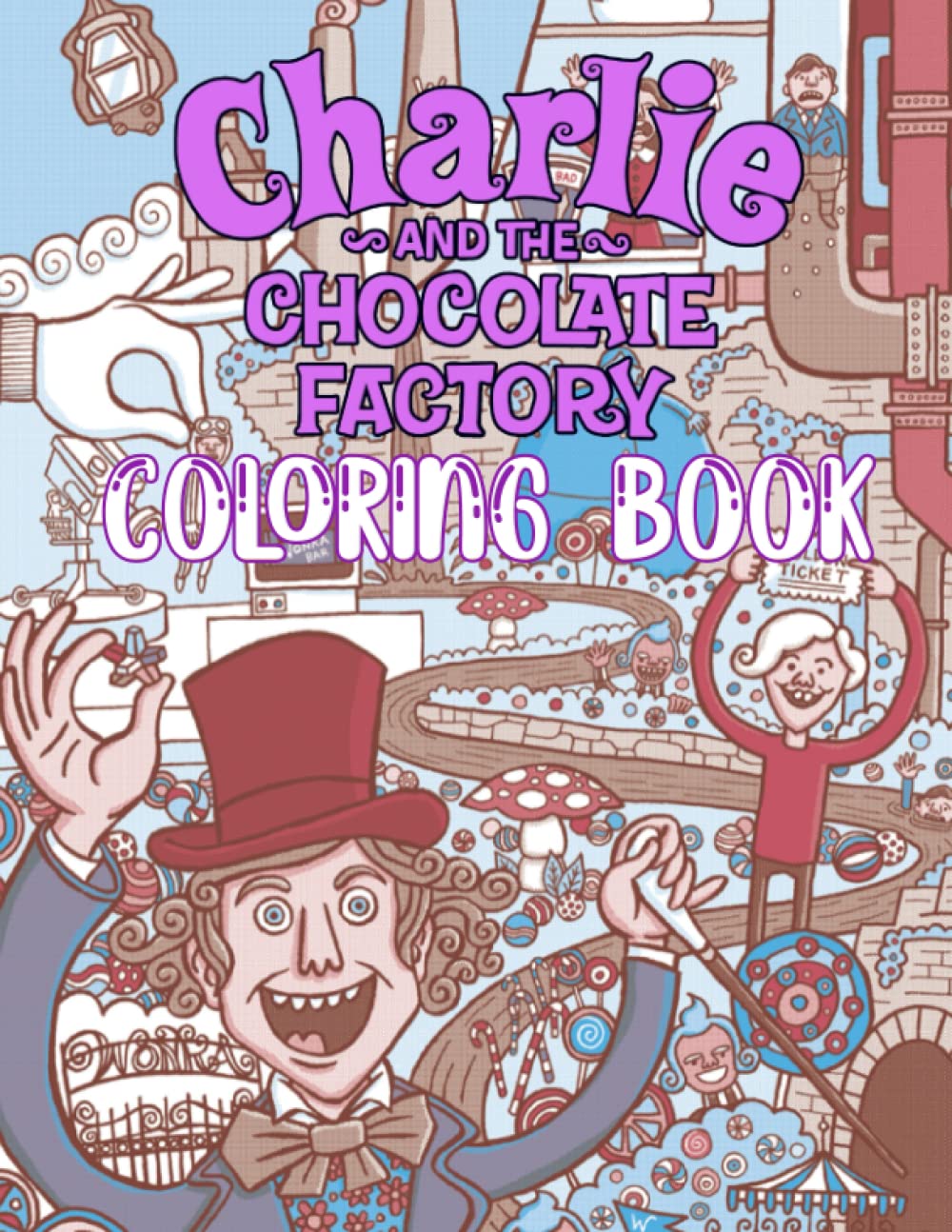 Buy Charlie and the Chocolate Factory Coloring Book: A Cool Coloring ...