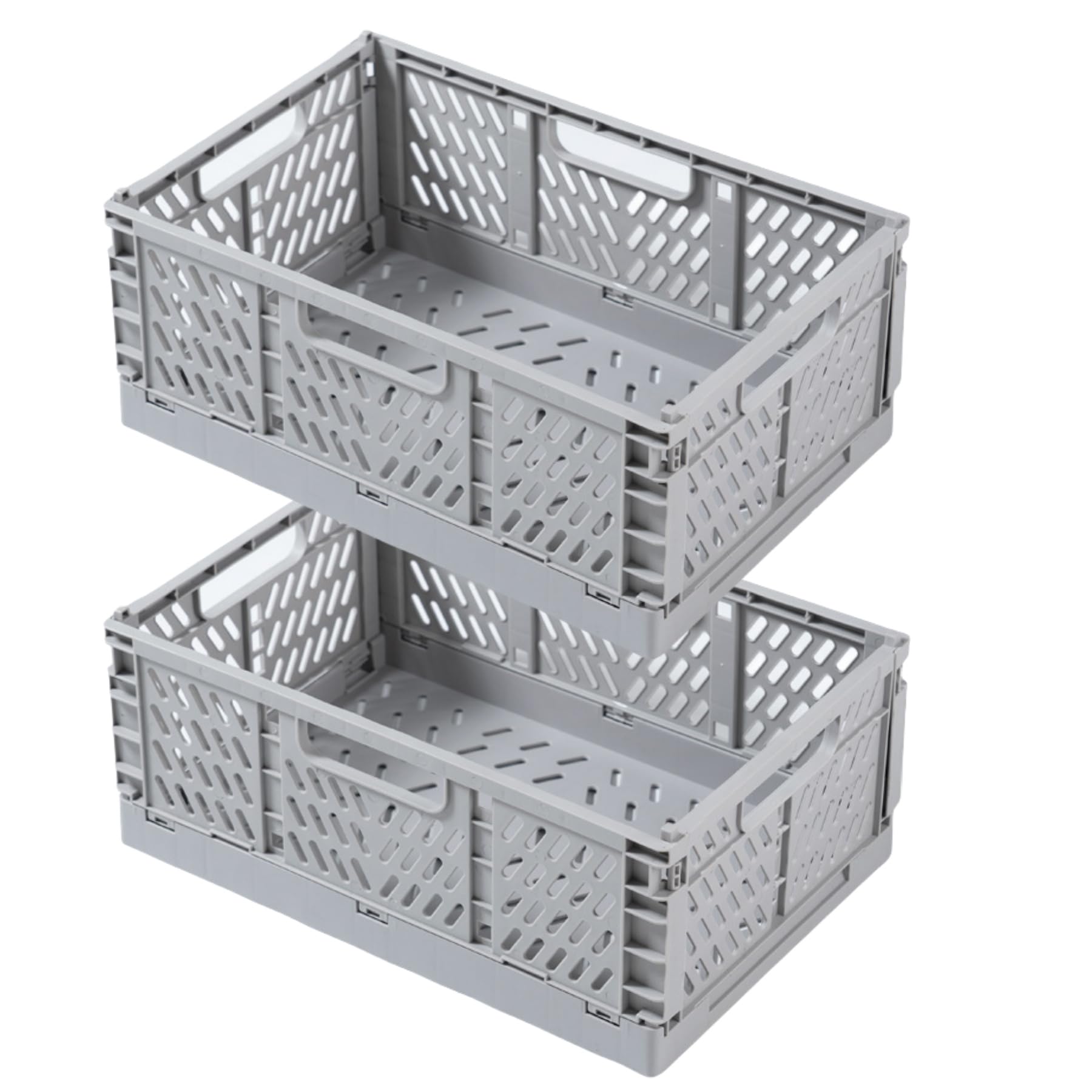 Panier de rangement avec poignée plastique caisse pliable cuisine