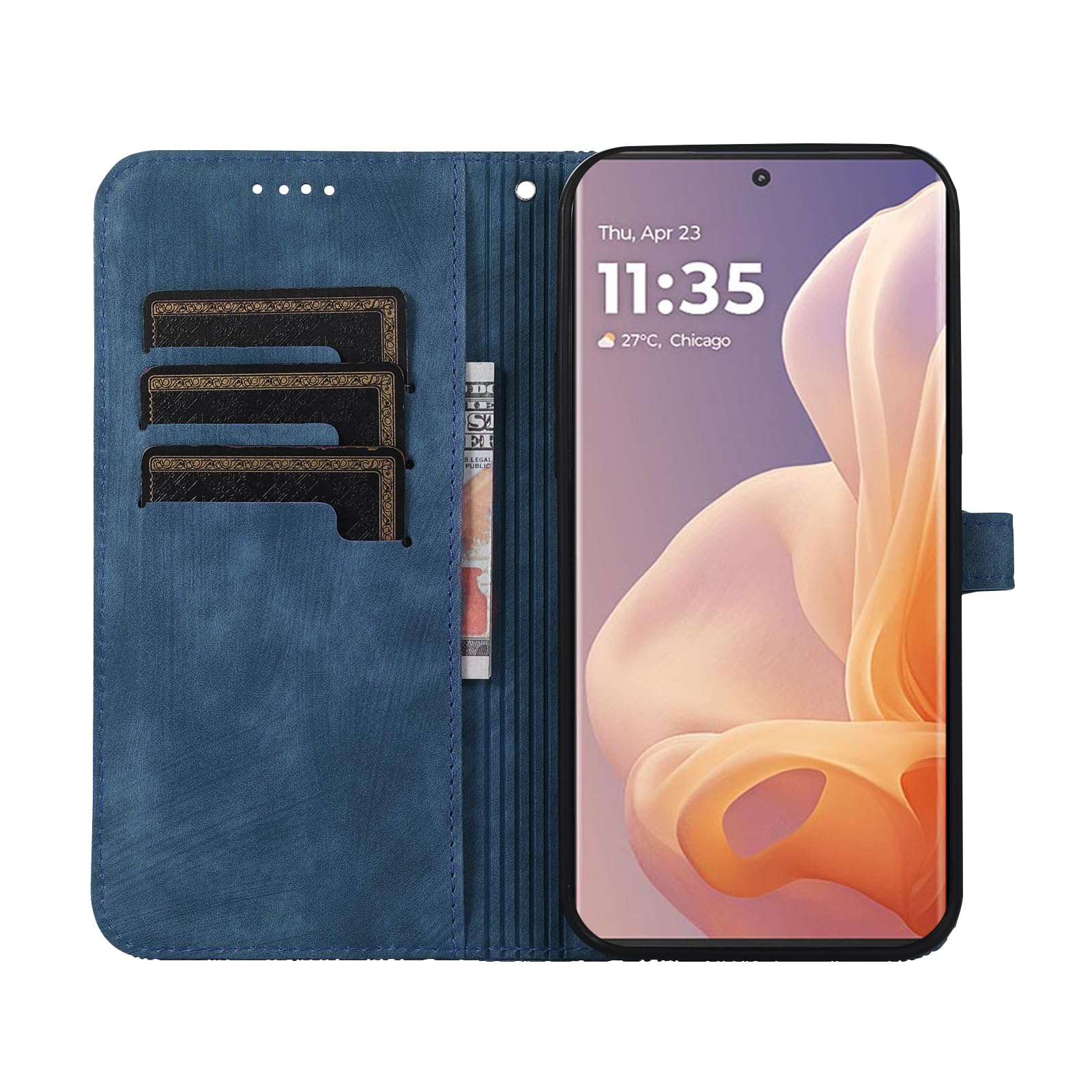 GOKEN Cover Portafoglio Per Xiaomi Redmi Note 13 Pro 5G / Poco X6 5G - Custodia Flip In Pelle PU Con Supporto, Slot Carte E Chiusura Magnetica - Oro Rosa - 2