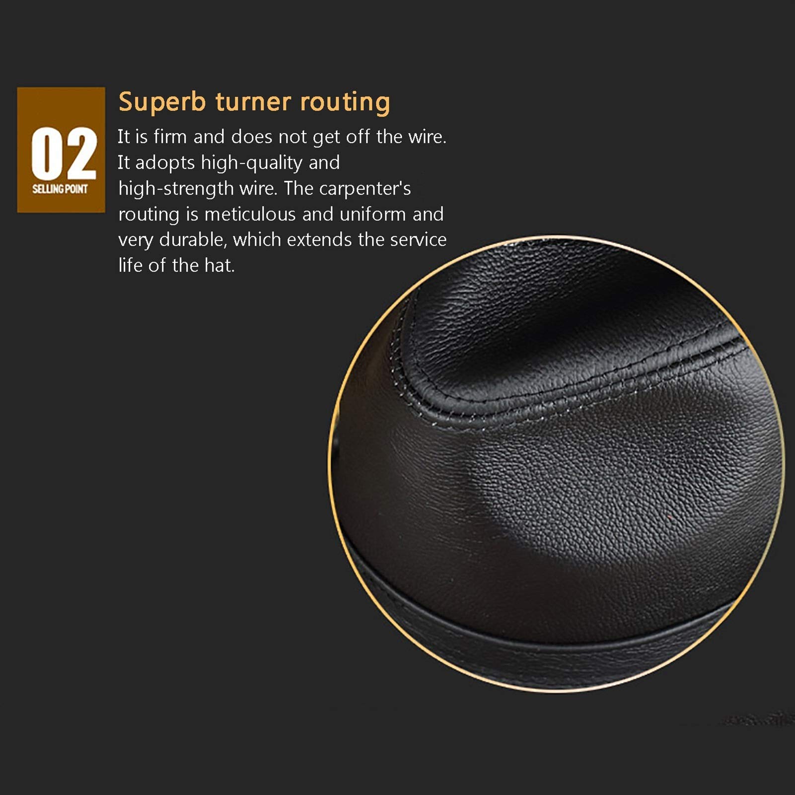 Sombreros de invierno, Hombres Cuero Capas de jazz Panamá Panamá Brim alba Fedoras Hat Gentleman Cap 55-58cm