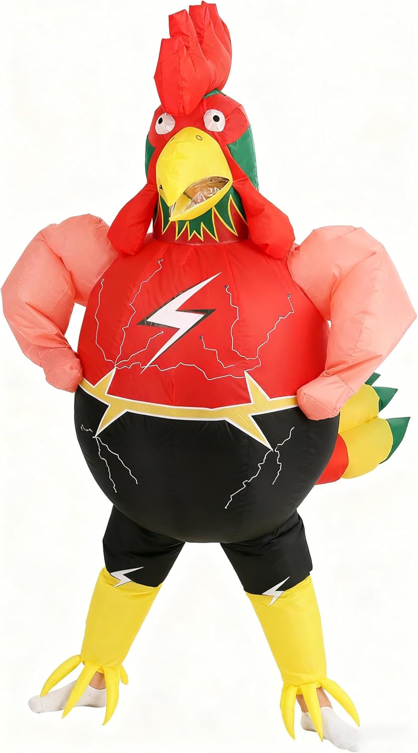 Inflatable Rooster Costume for Adult Size Full Body Chicken Blow Up Costumes Men Women Halloween Costume Cosplay