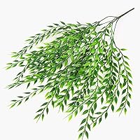 Vista 8 de PASYOU Sauce artificial, plantas de plástico, hojas verdes, hiedra falsa para colgar, para el hogar, interior, exterior, jardín, puerta, pared