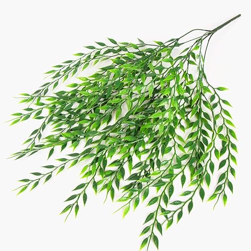 Miniatura 8 de PASYOU Sauce artificial, plantas de plástico, hojas verdes, hiedra falsa para colgar, para el hogar, interior, exterior, jardín, puerta, pared,