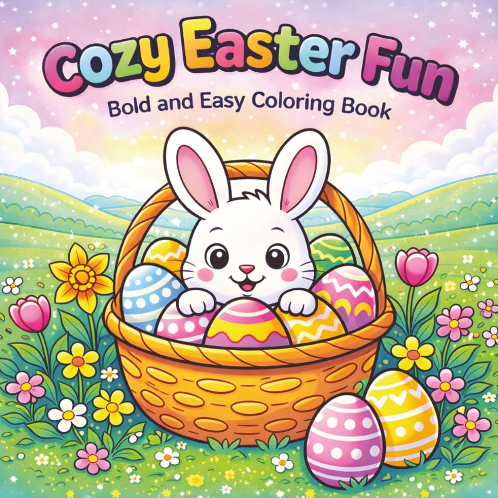 Cozy Easter Fun: Bold and Easy Coloring Book