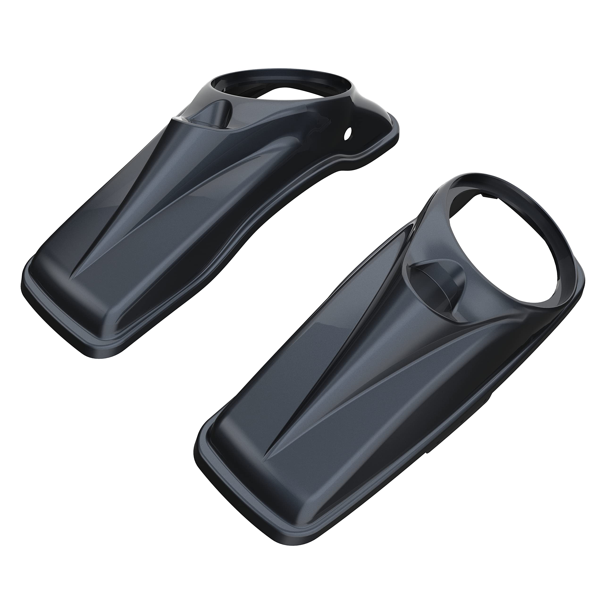 Moto Onfire 8 inch Saddlebag Speaker Lids Fit for 2014+ Harley Touring - Black Tempest