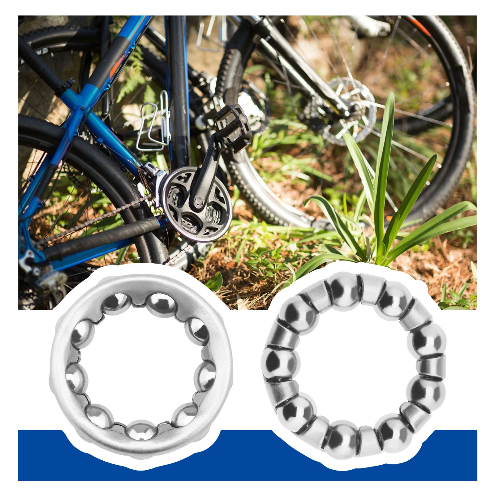 Rodamientos de Bolas de Bicicleta 1/4 Pulgadas 9 Bolas Retenedor Manivela Soporte Inferior Piezas de Repuesto MTB