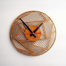 ساعة حائط خشبية فريدة من نوعها مقاس 50 سم من هوم جاليري