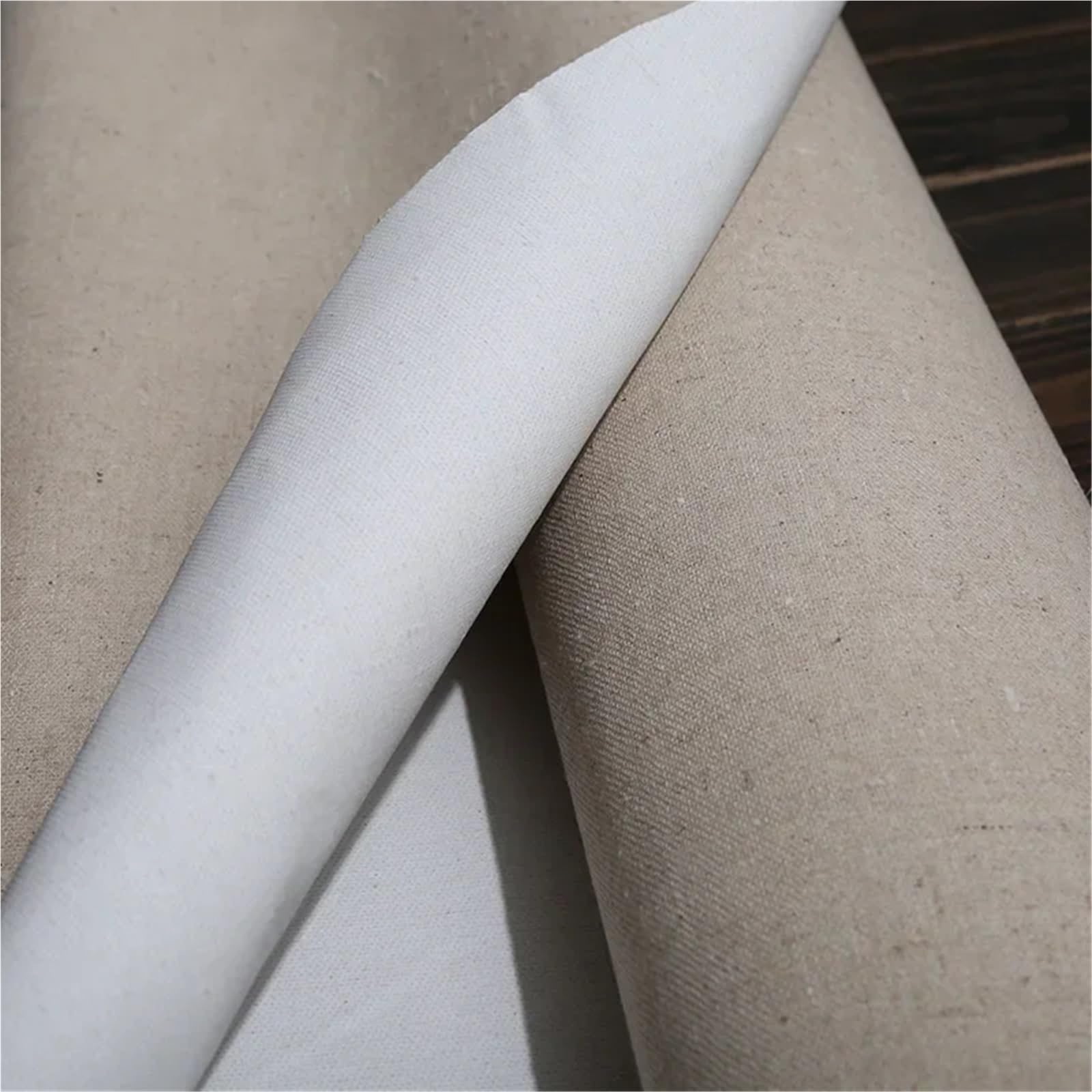 Rollo de Lienzo en Blanco Mezcla de lienzos, rollo de lino imprimado en blanco, suministros de una capa for pintar arte al óleo(Width 88cm 5M length)