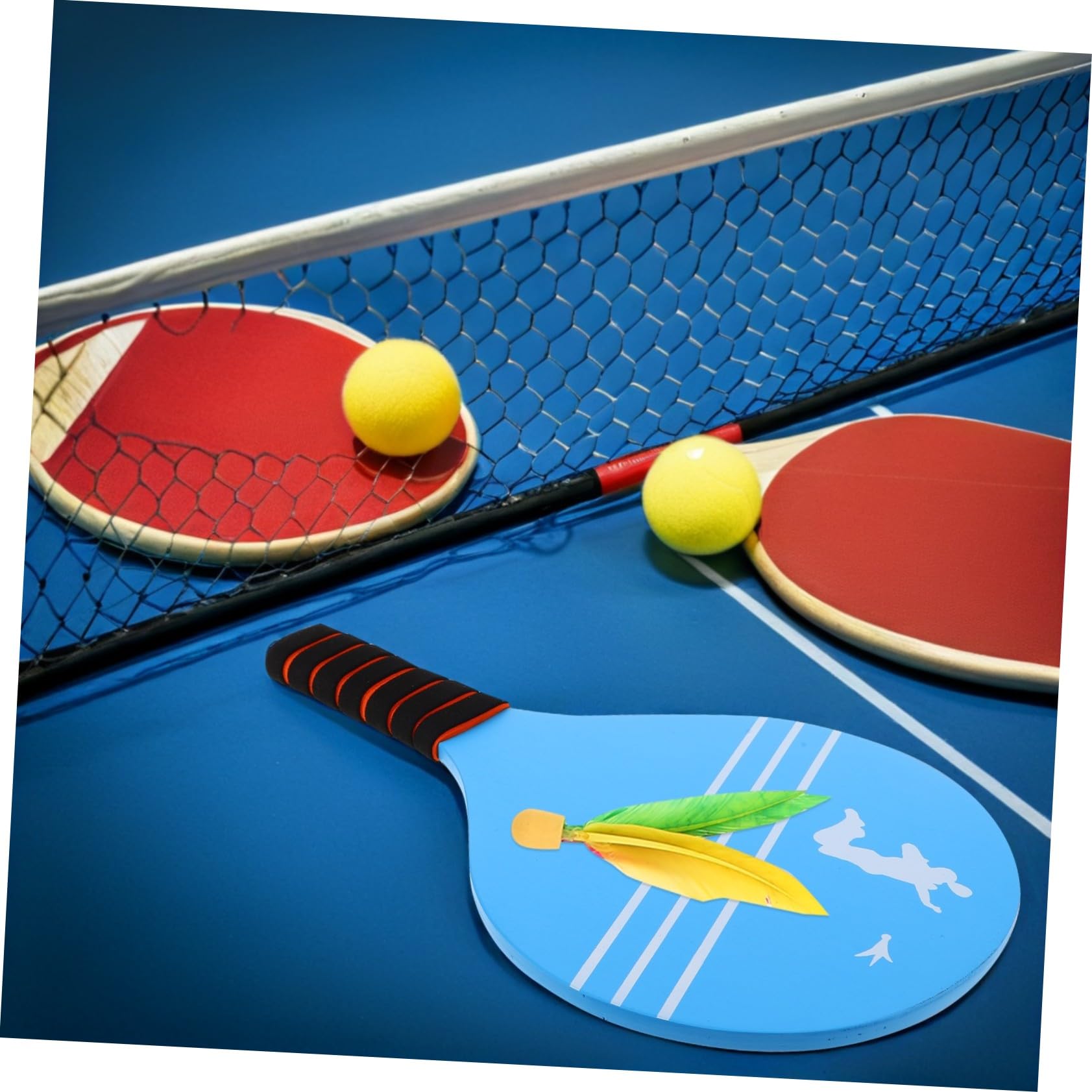 Abaodam Set Raquettes Badminton Garçon Fille et Kit Multisport pour Intérieur et Extérieur Apprentissage Facile des Sports de Raquette