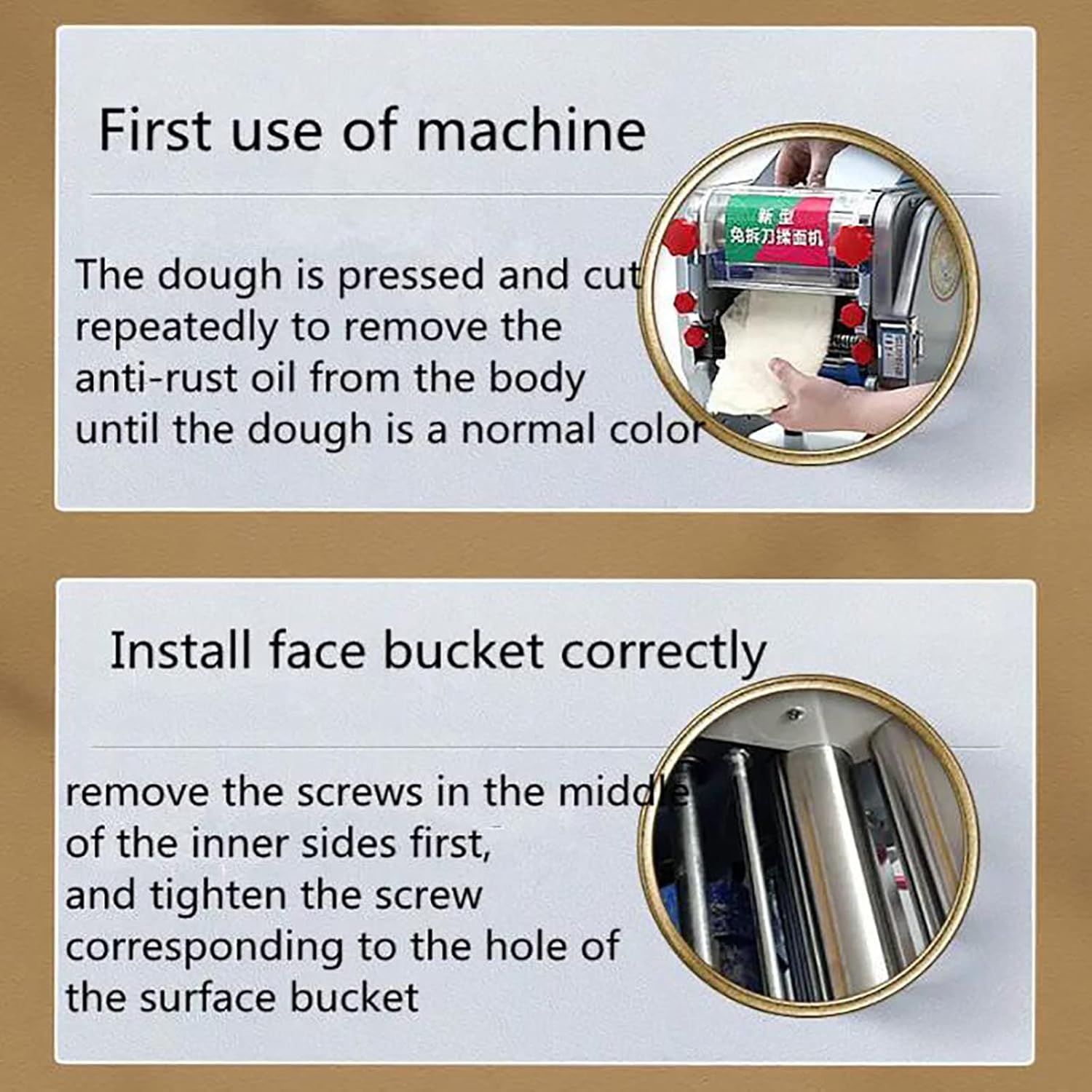 750W Electric Pasta Machine, Stainless Steel Kneading Machine, Household Noodle Machine, 0.12-20mm Thickness Adjustable, 3/9mm Flat Noodles, 1.5/1.8/2.5mm Round Noodles,E-Double