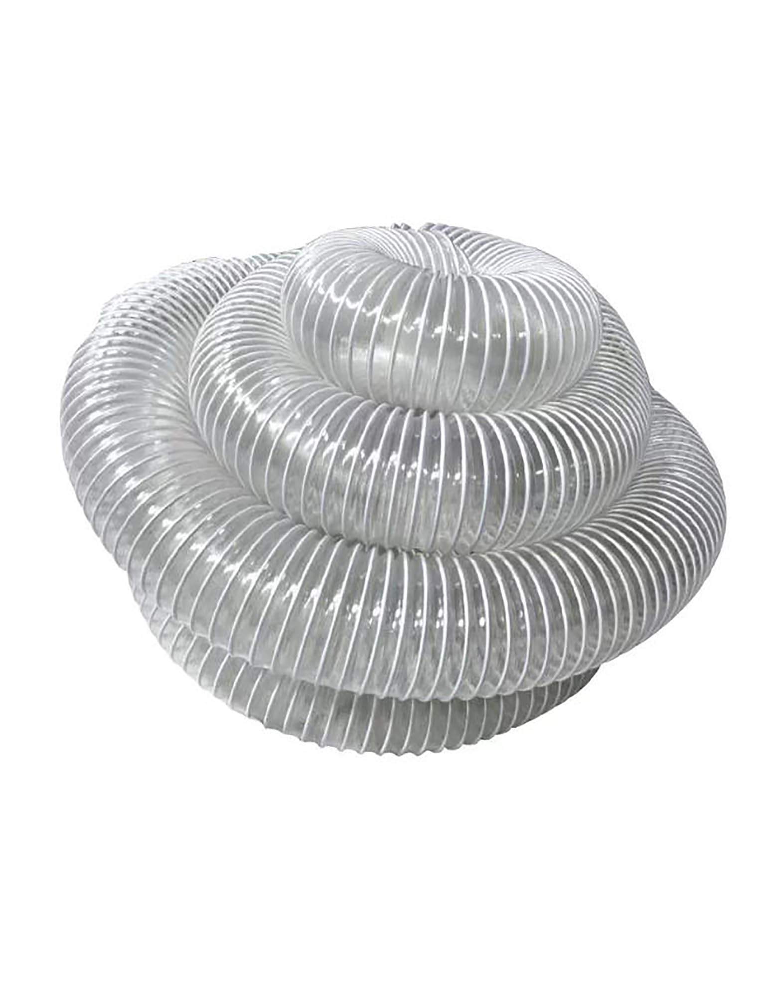 Manguera de polvo de PVC, manguera de vacío reforzada con alambre flexible transparente para carpintería y conductos de ventilación