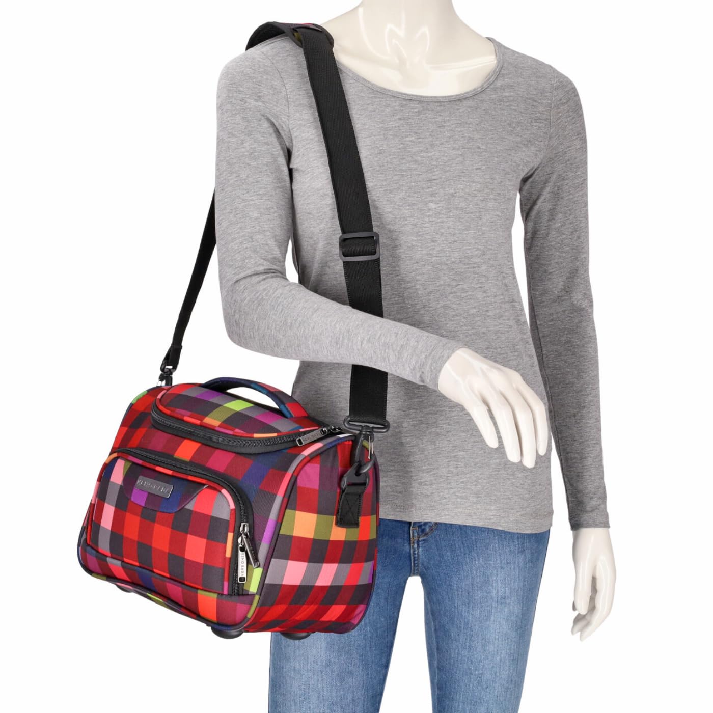SoftLITE Leichter Kosmetikkoffer aus Polyester (multicolorcheck, Beautycase)