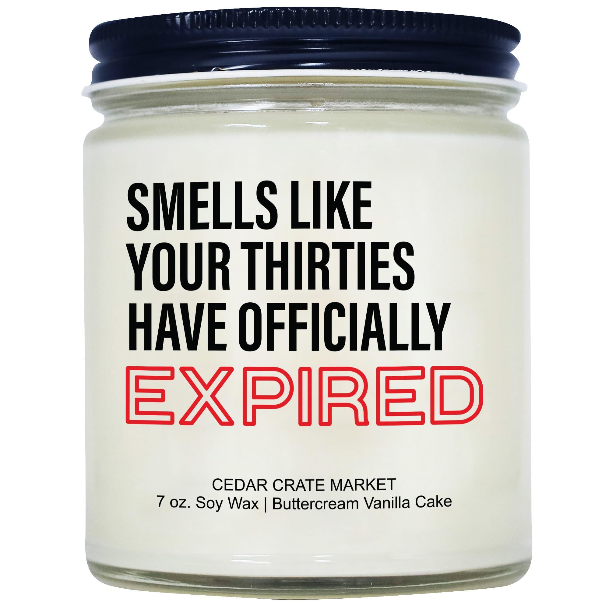 40th Birthday Gifts for Her - Best Ideas, Buttercream Vanilla Scented with Sprinkles on Top, 100% Soy Candle for Women, Mom, Friends, Wife, Sister, Grandma, Handmade Aromatherapy Candles Decoration