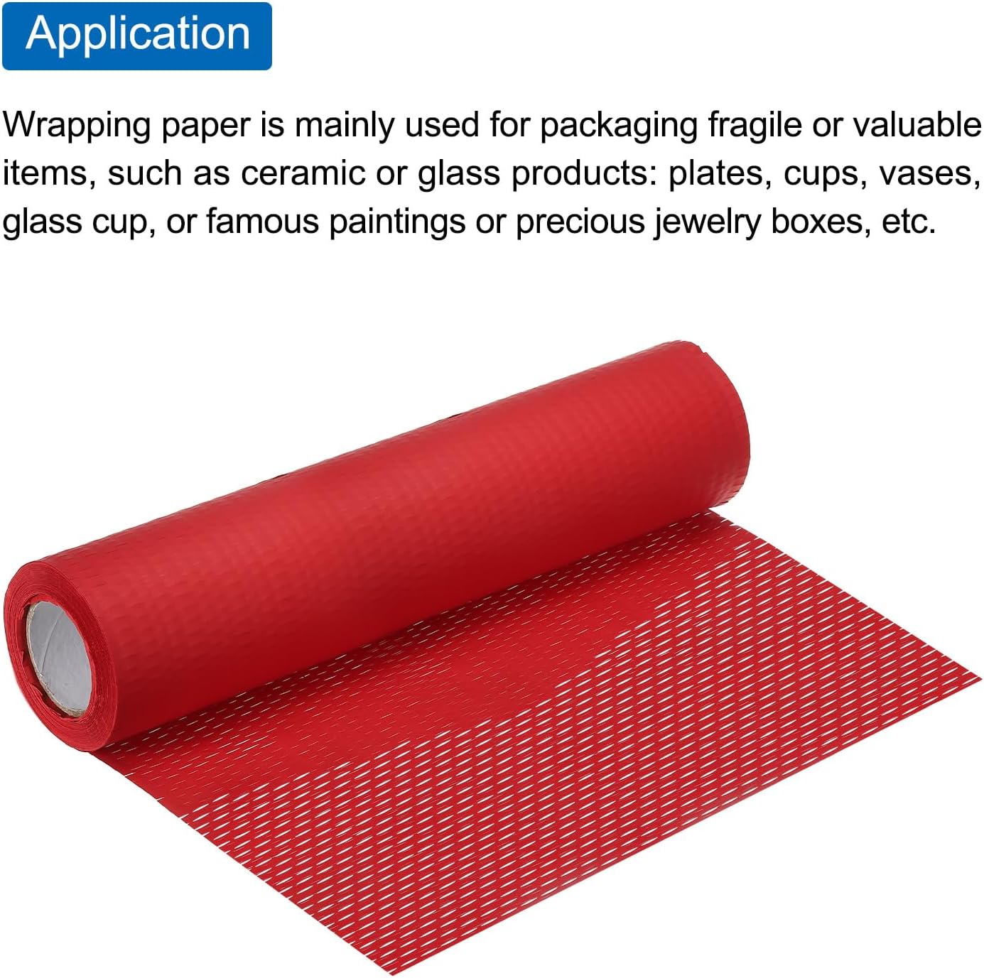MECCANIXITY Honeycomb Packing Paper 15 Inch x 65.6 Feet Cushioning Wrap Rolls Packing Paper for Moving Shipping Packaging Gifts Red
