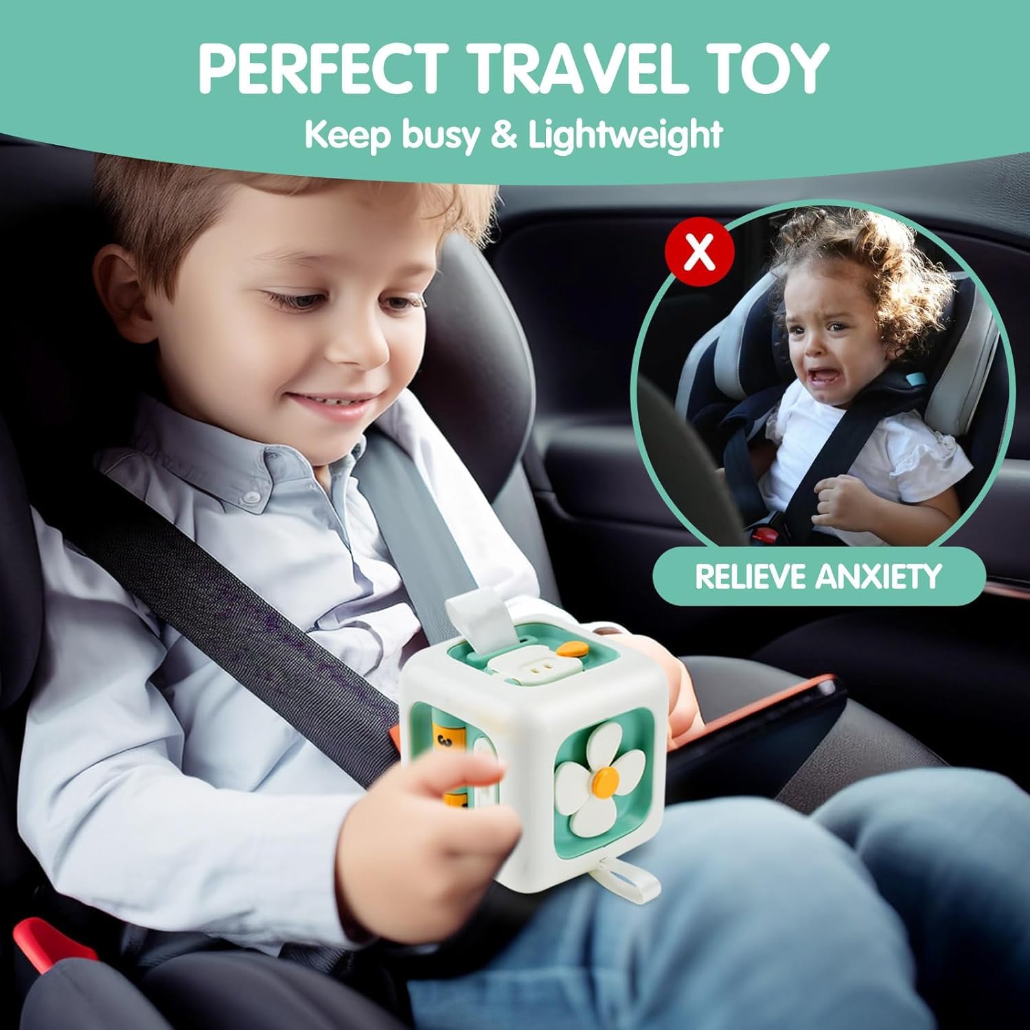 Jouets d'activité Montessori pour bébés 1-2 ans, sensoriels et éducatifs pour voyages