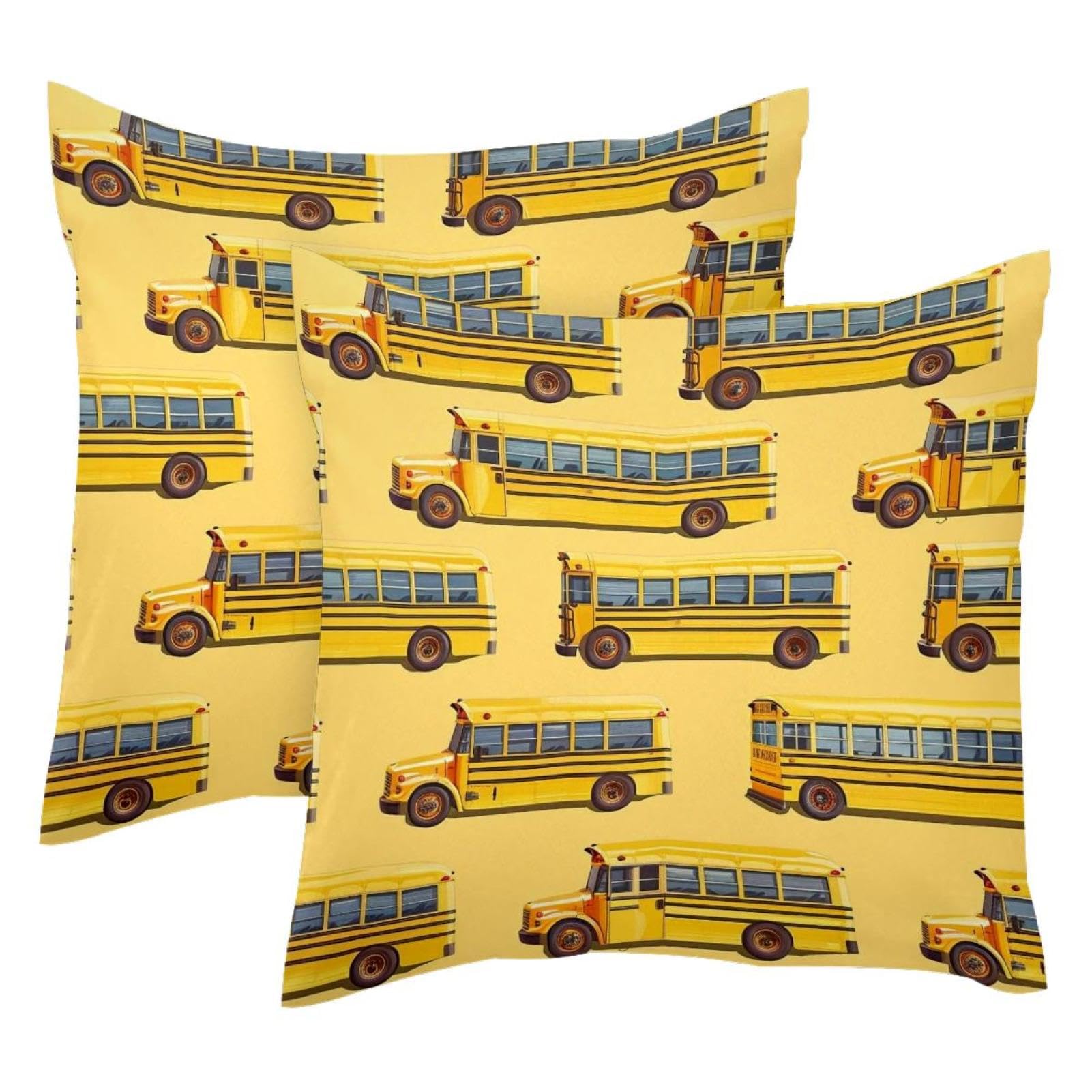 Housses de coussin velours 50x50 vintage jaune décoration canapé lot de 2