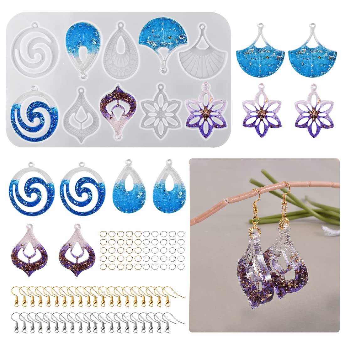 Moule En Silicone Pour Résine Époxy - Formes Pendentifs, Bijoux - DIY Création Accessoires