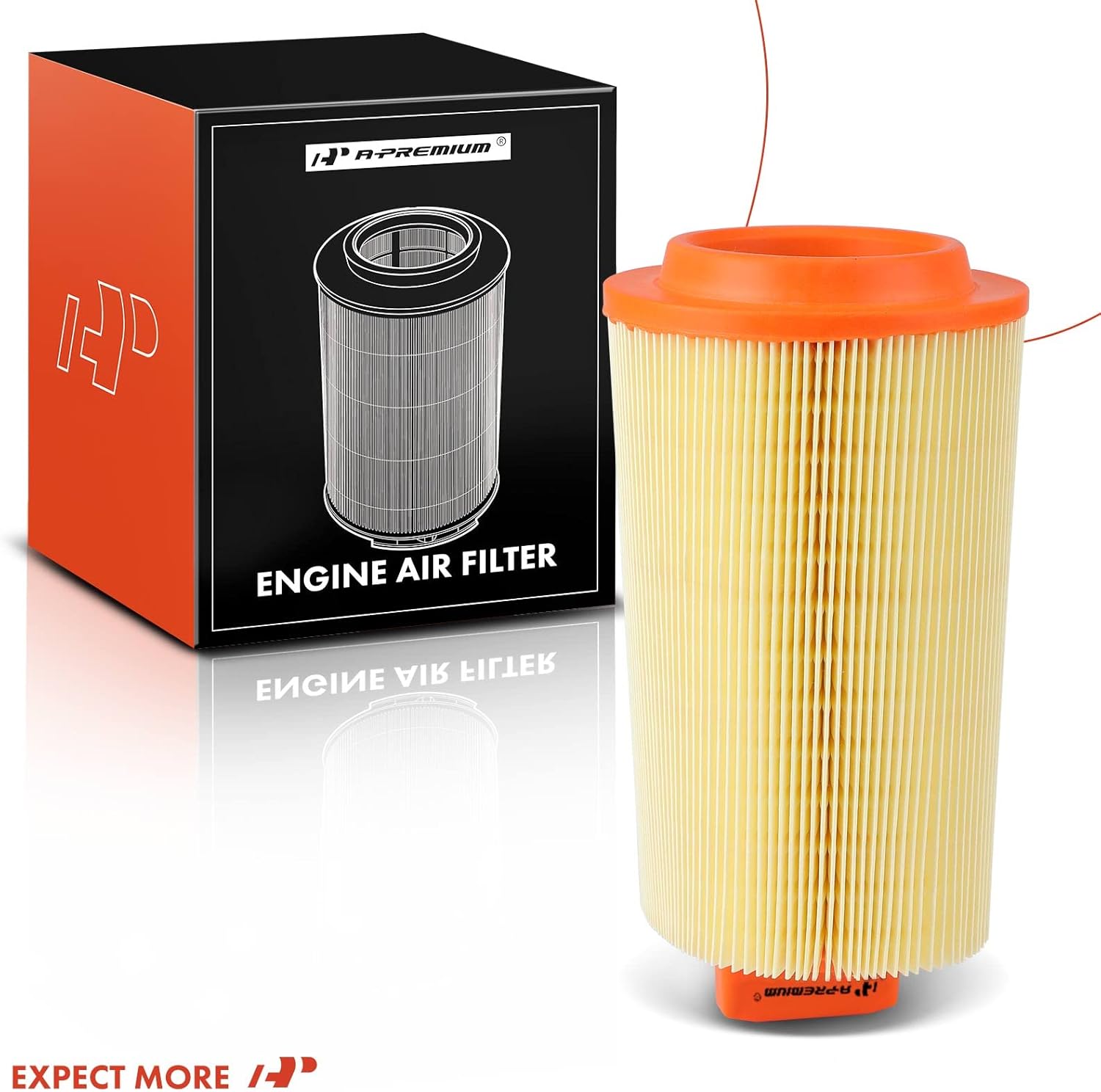 A-Premium 2-PC Engine Air Filter Compatible with Mercedes-Benz W203 Series C230 2003 2004 2005 L4 1.8L, Replace# 2710940204