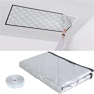 Sozize Attic Door Insulation Cover for 25x54 Inch Opening, Attic Stairs Cover with Hook and Loop Strips Seal, Oxford Cloth Cotton Layer Thermal Cover to Block Drafts & Save Energy